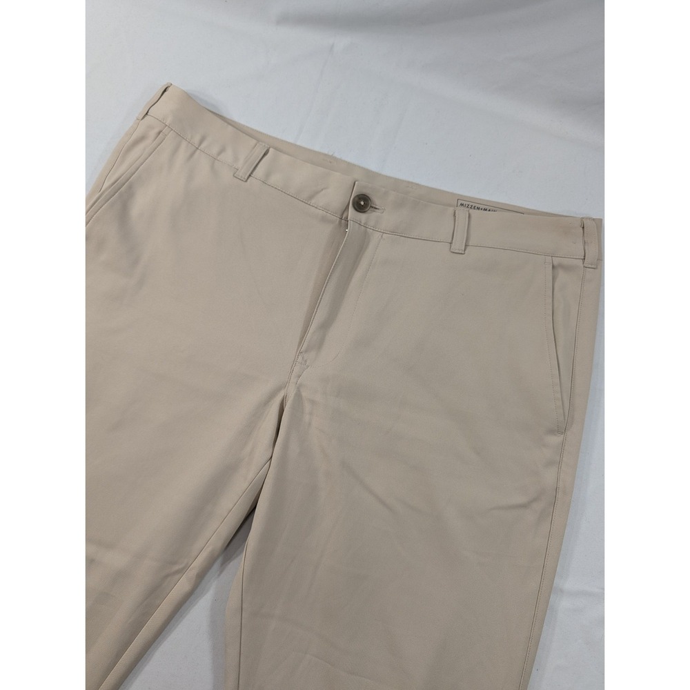 Mizzen+Main Pants 36x30  (36x32 Tag) Baron Chino Trim Fit Performance Golf Tan